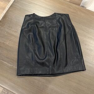 Faux leather skirt